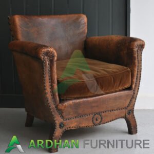 Kursi Sofa Kulit Original Desain Cantik Furniture Klasik AF-9