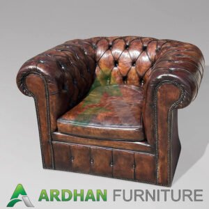 Kursi Sofa Kulit Original Jepara Vanderbilt Chesterfield AF-12