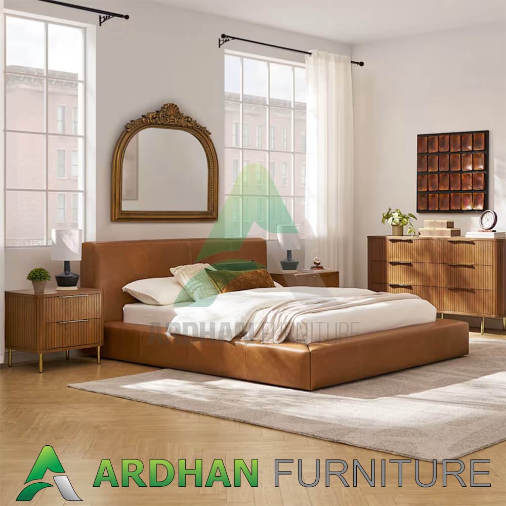 Tempat Tidur Cover Kulit Original Minimalis Desain AF-17.2