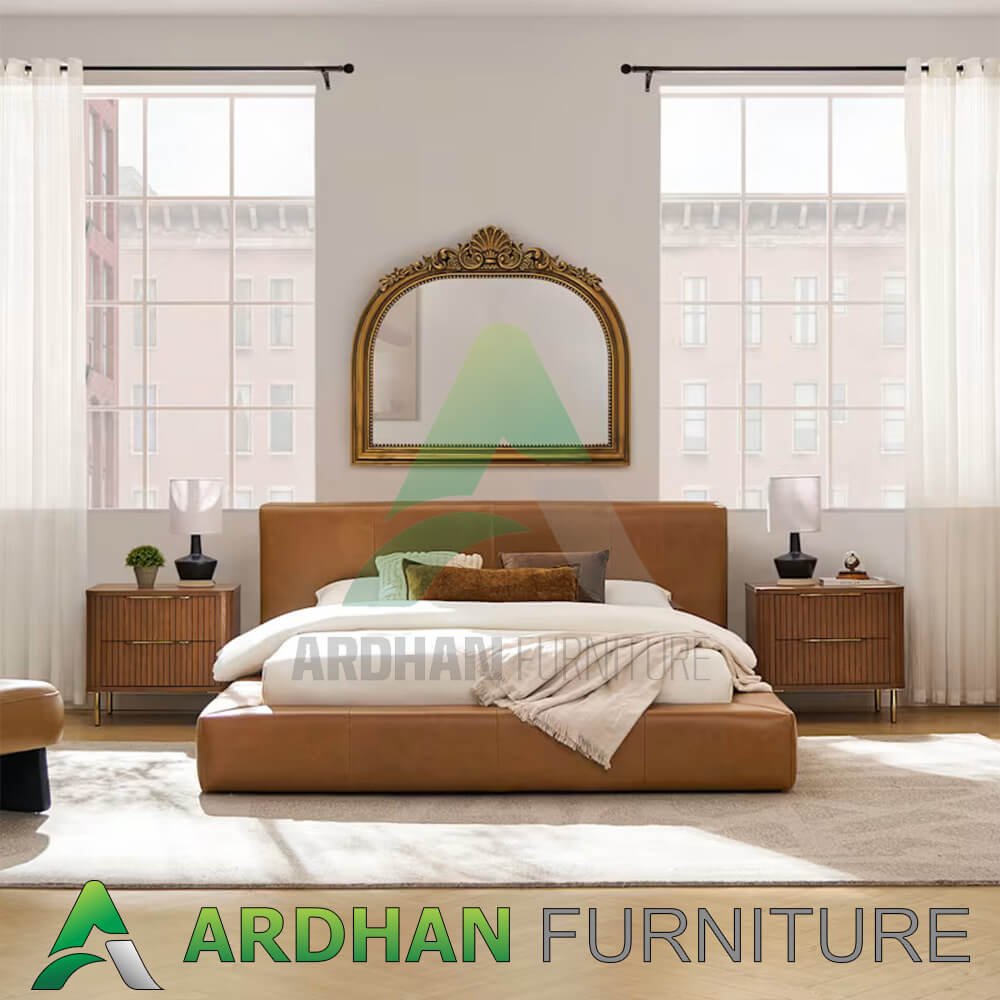 Tempat Tidur Cover Kulit Original Minimalis Desain AF-17 Tempat Tidur Cover Kulit Original Minimalis Desain AF-17