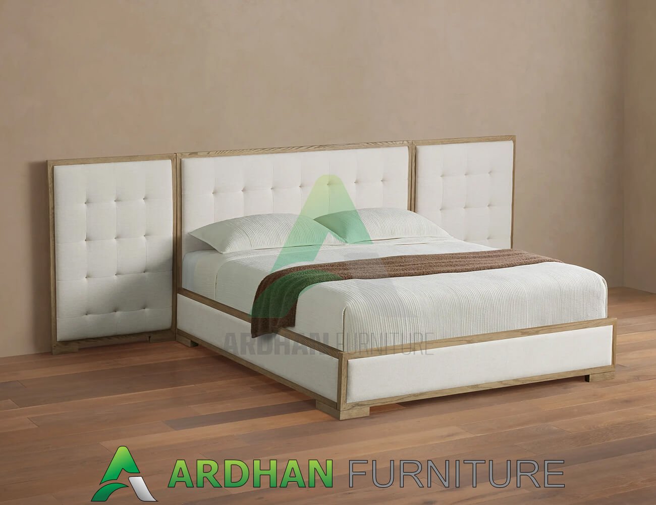 Tempat Tidur Minimalis Jati Headboard Design Cantik AF-23.1